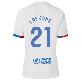 Camisola FC Barcelona Frenkie de Jong 21 Criança Equipamento Alternativa 2023-24 Manga Curta